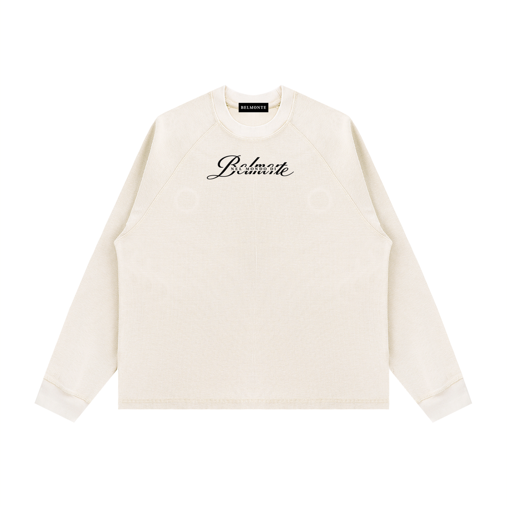 Belmonte Nel Mondo Di Boxy Waffle Sweatshirt