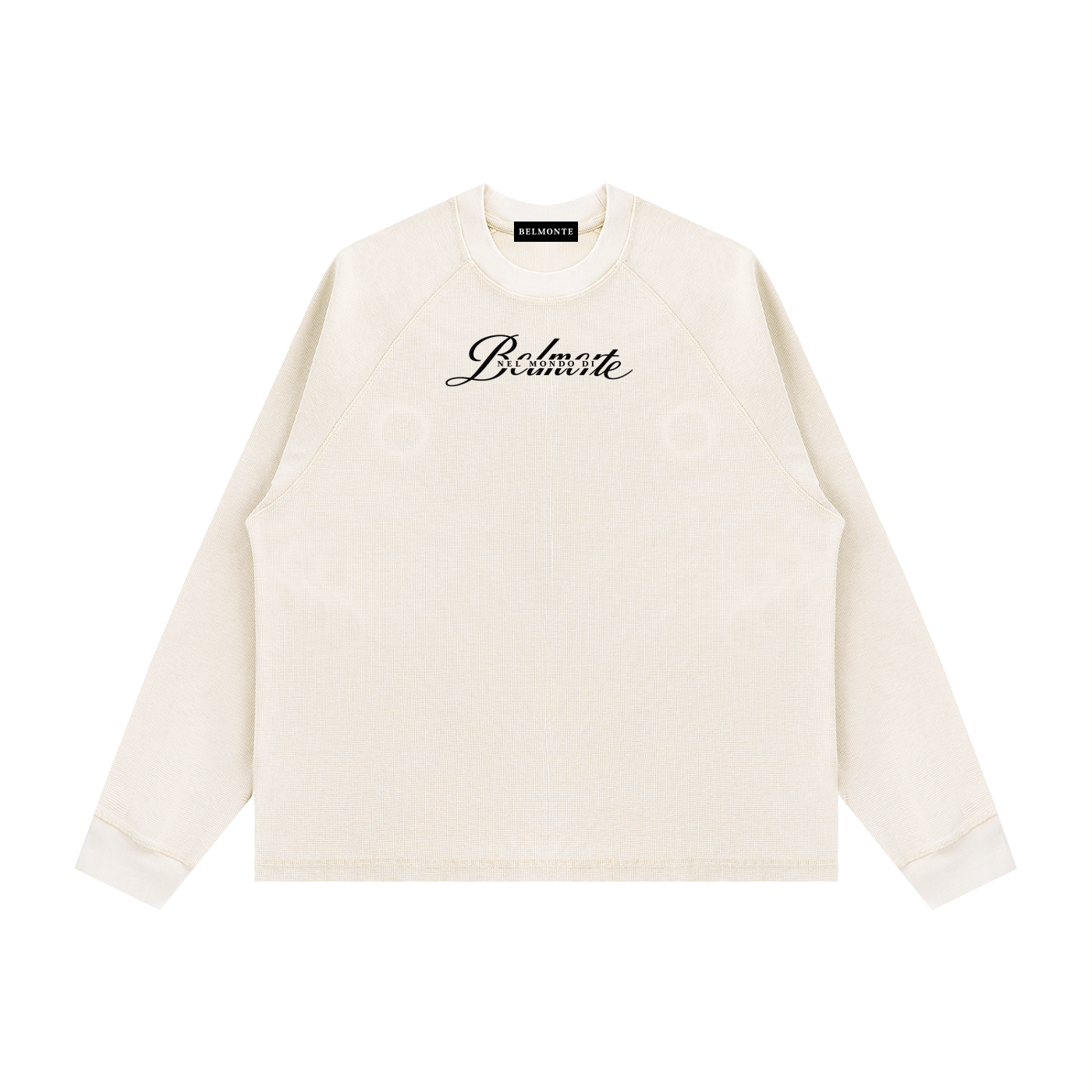 Belmonte Nel Mondo Di Boxy Waffle Sweatshirt