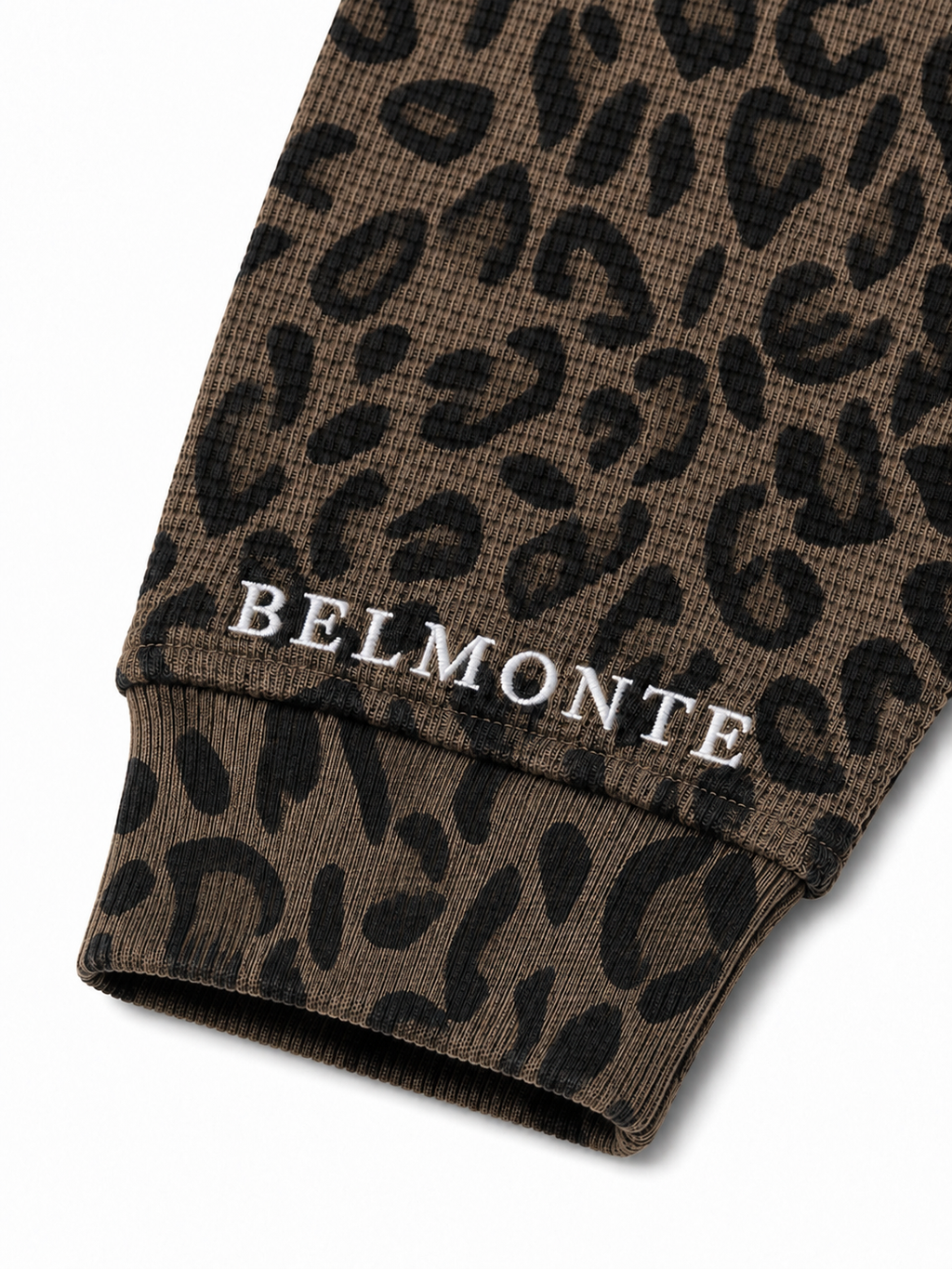 Leopard Waffle Knit Hoodie