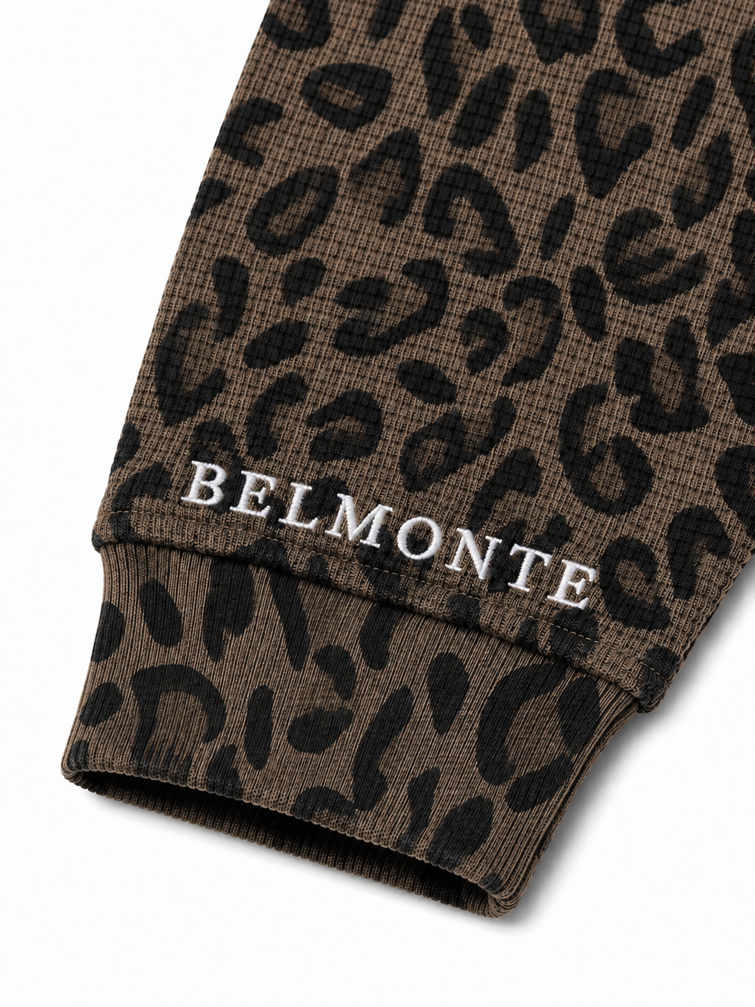 Leopard Waffle Knit Hoodie