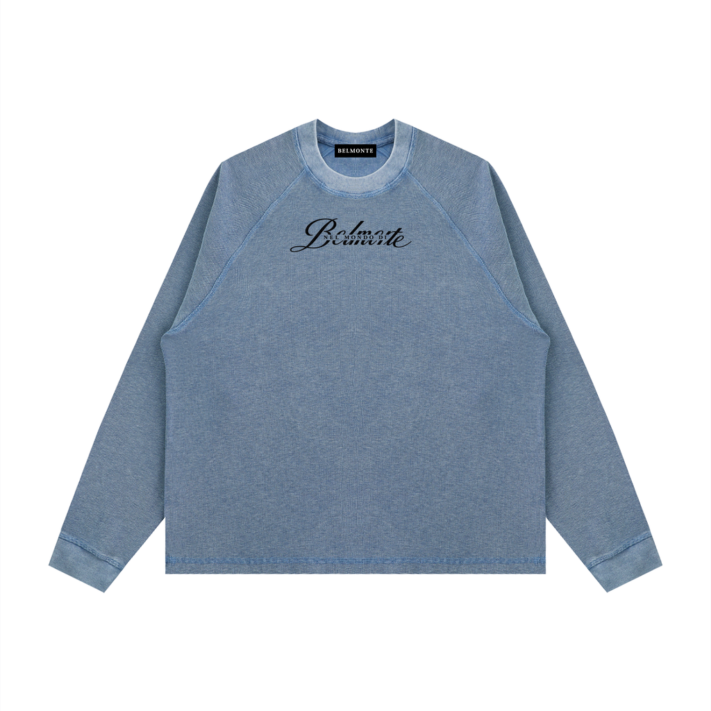 Belmonte Nel Mondo Di Boxy Waffle Sweatshirt