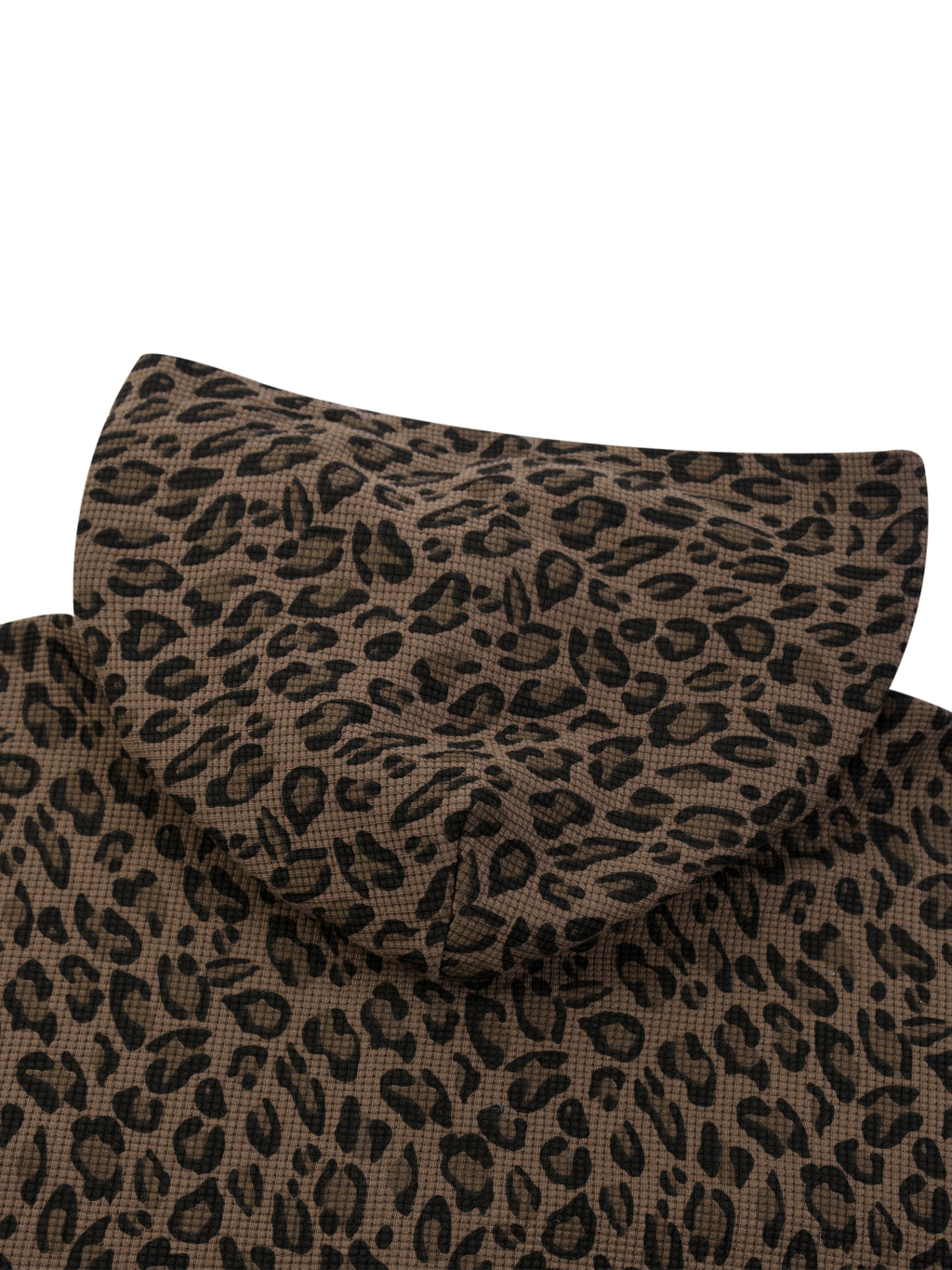 Leopard Waffle Knit Hoodie