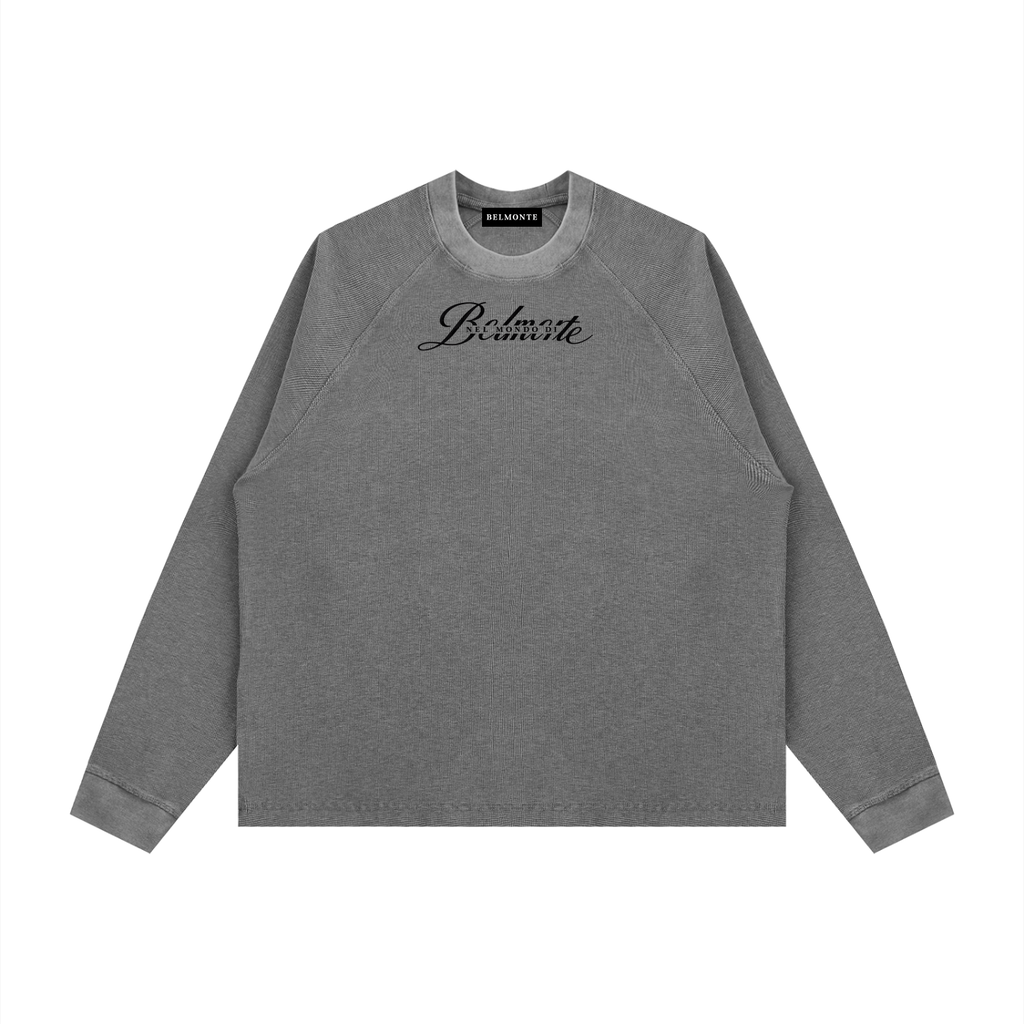 Belmonte Nel Mondo Di Boxy Waffle Sweatshirt